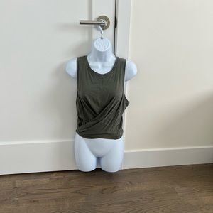 Lululemon Time to Restore tank top, grey sage, size 8